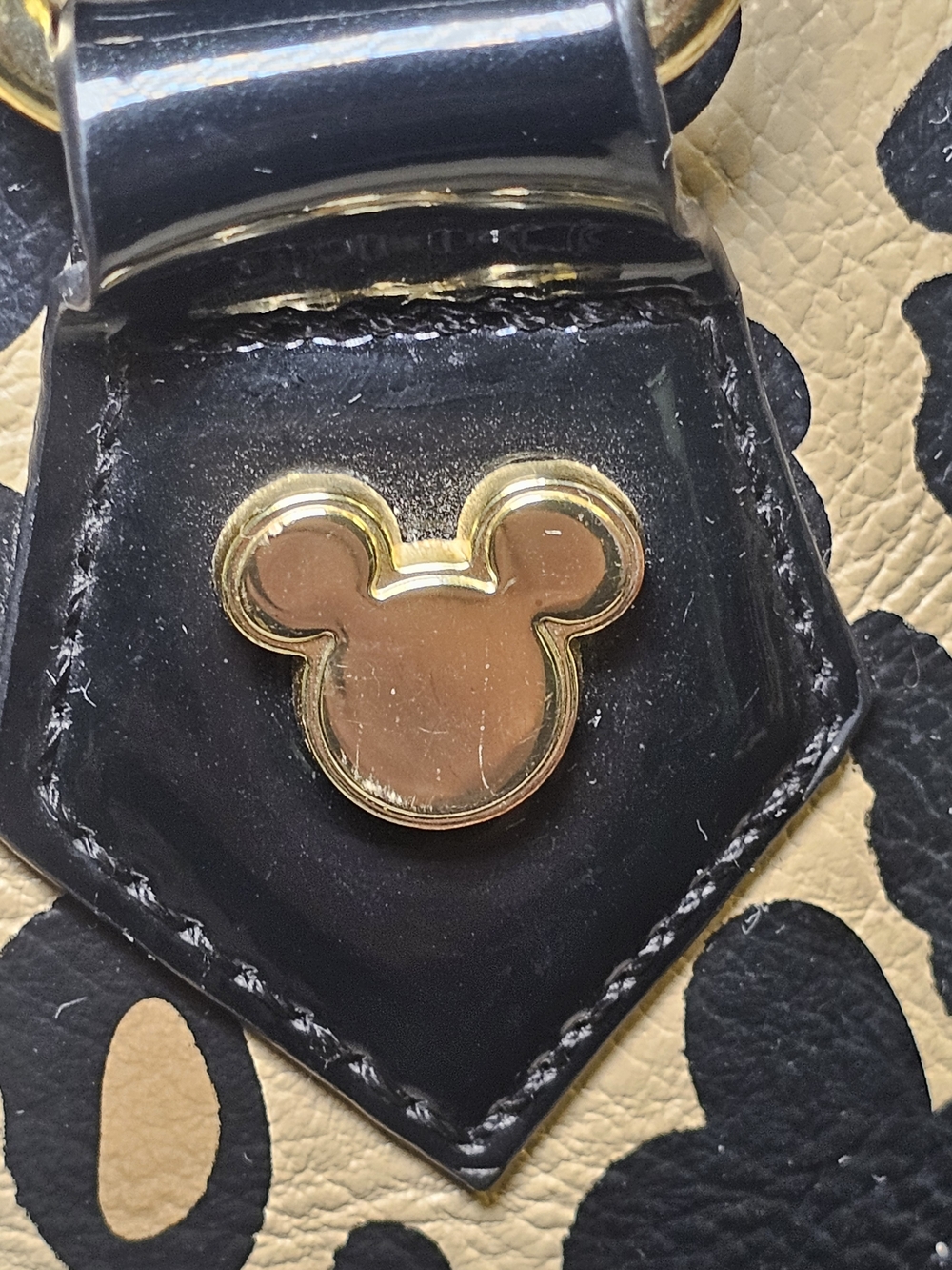 Loungefly Black and Tan Leopard Minnie Dome Satchel - Picture 5 of 6